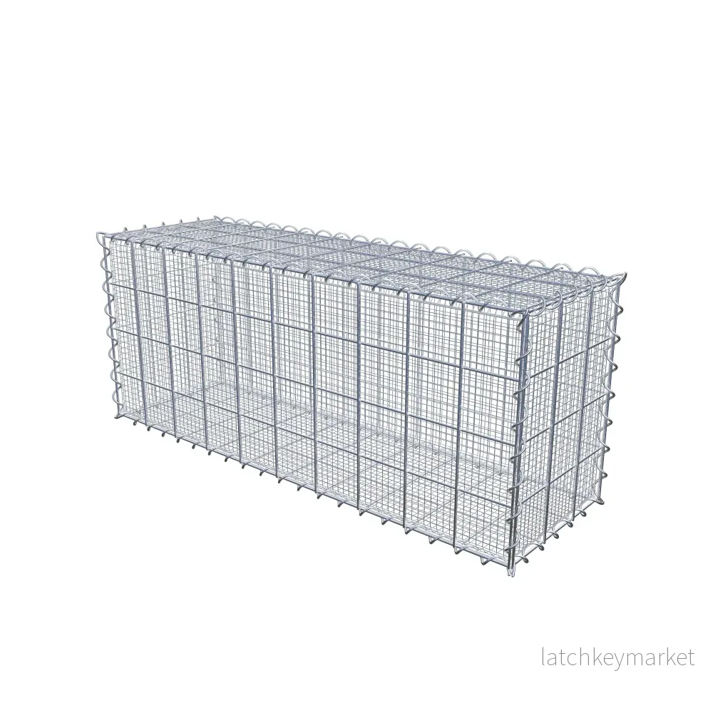 Sandgabion 100 cm x 40 cm x 30 cm (L x H x D), maskstorlek 10 cm x 10 cm, spiral - Bild 2