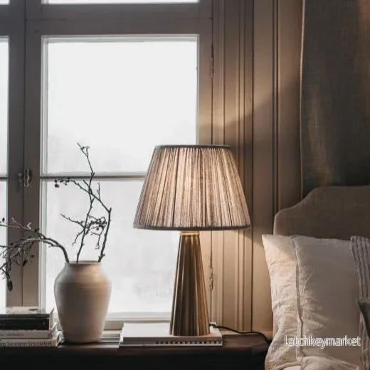 Lampskärm Karin Veckad Natur D35 cm Alde & Lind - Bild 2