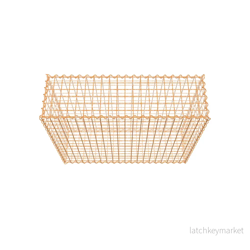 Rostig gabion 100 cm x 80 cm x 30 cm (L x H x D), maskstorlek 5 cm x 5 cm, spiral - Bild 3