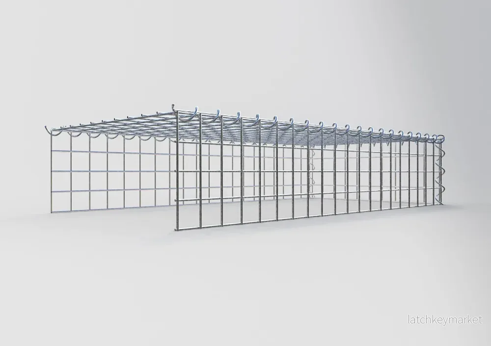 Extra gabion typ 4 100 cm x 20 cm x 50 cm (L x H x D), maskstorlek 5 cm x 5 cm, spiral - Bild 2
