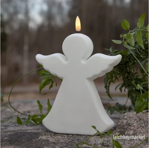 Gravdekoration LED Gravljus Angel Vit 18 cm Gravdekoration LED Gravljus Angel Vit 18 cm