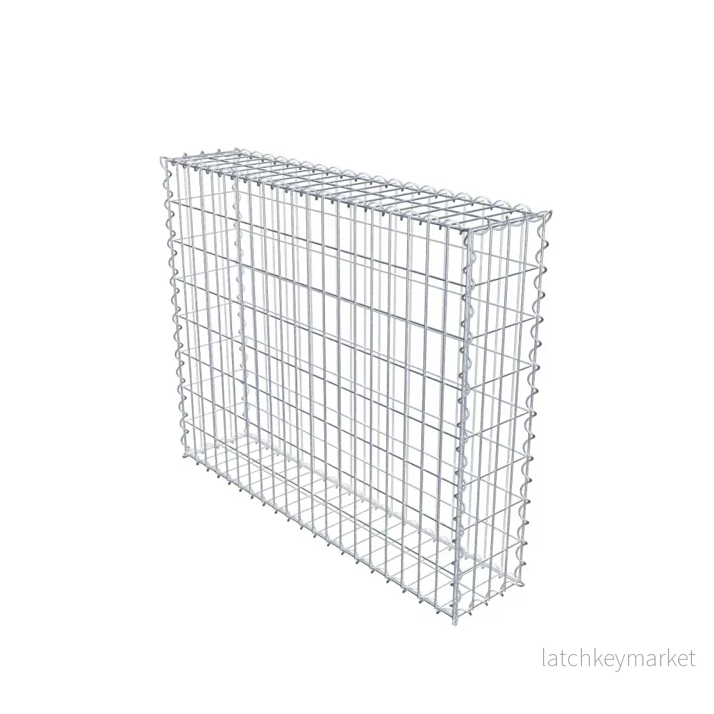 Gabion 100 cm x 80 cm x 20 cm (L x H x D), maskstorlek 5 cm x 10 cm, spiral Gabion 100 cm x 80 cm x 20 cm (L x H x D), maskstorlek 5 cm x 10 cm, spiral