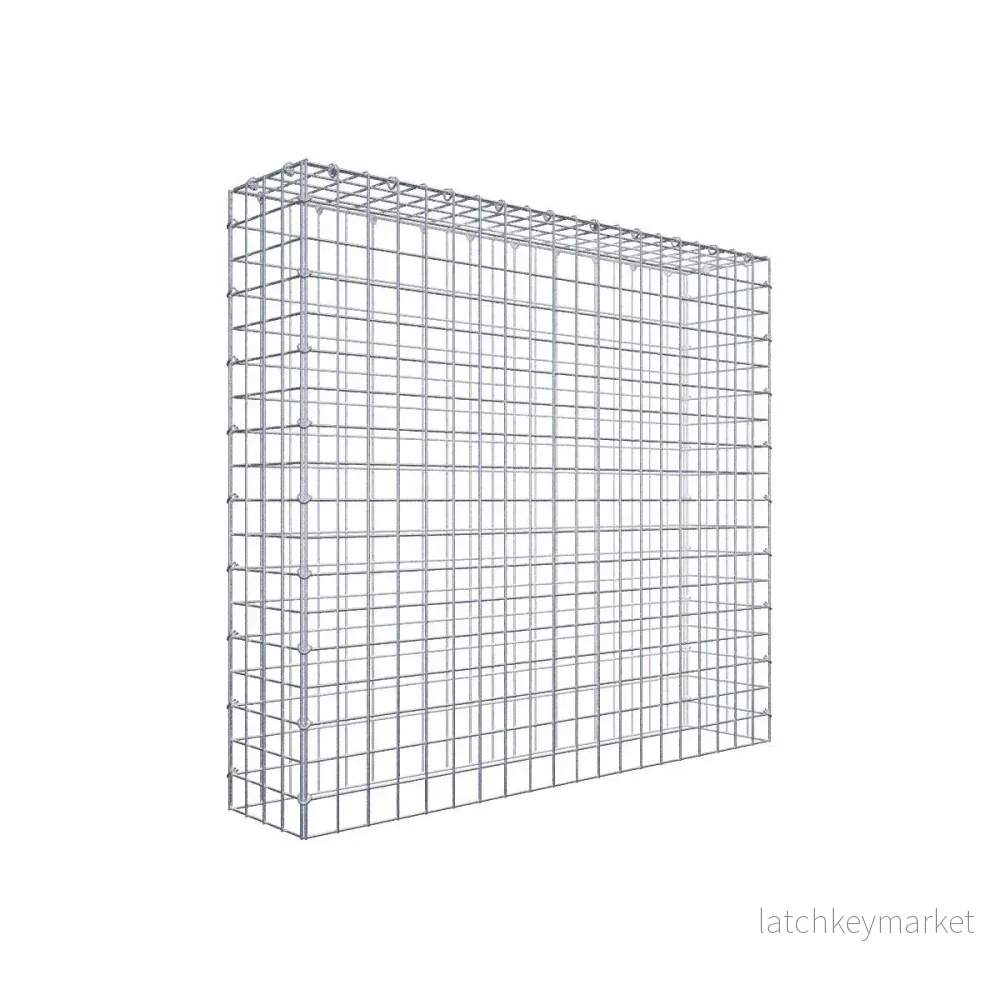 Typ 3 påbyggnadsgabion 100 cm x 90 cm x 20 cm (L x H x D), maskstorlek 5 cm x 5 cm, C-ring Typ 3 påbyggnadsgabion 100 cm x 90 cm x 20 cm (L x H x D), maskstorlek 5 cm x 5 cm, C-ring