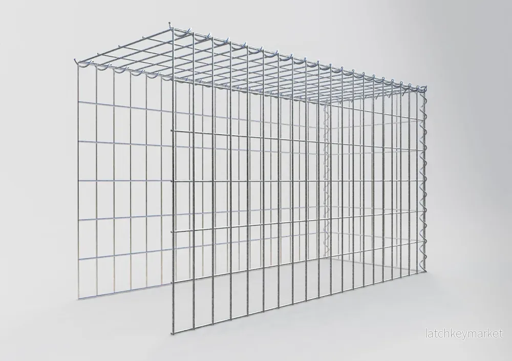Extra gabion typ 4 100 cm x 60 cm x 40 cm (L x H x D), maskstorlek 5 cm x 10 cm, spiral - Bild 2