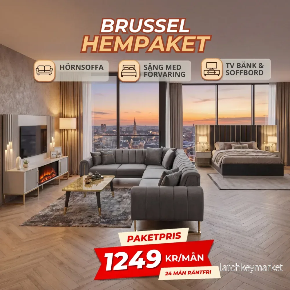 🔟 Brussel HemPaket (Hörnsoffa – TV-bänk – Soffbord – Säng med förvaring) 🔟 Brussel HemPaket (Hörnsoffa – TV-bänk – Soffbord – Säng med förvaring)