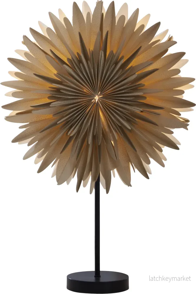 Adventsstjärna på fot Winter 60×40 cm Beige