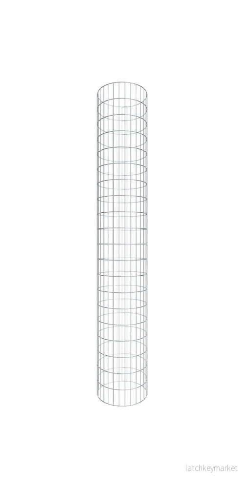 Gabionpelare rund 47 cm diameter, 200 cm höjd, maskstorlek 5 cm x 10 cm Gabionpelare rund 47 cm diameter, 200 cm höjd, maskstorlek 5 cm x 10 cm