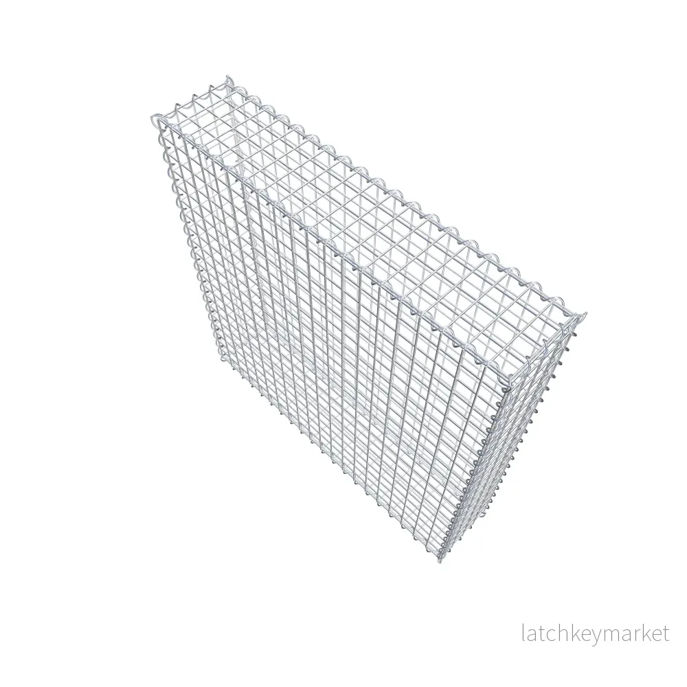 Gabion 100 cm x 100 cm x 20 cm (L x H x D), maskstorlek 5 cm x 5 cm, spiral - Bild 3