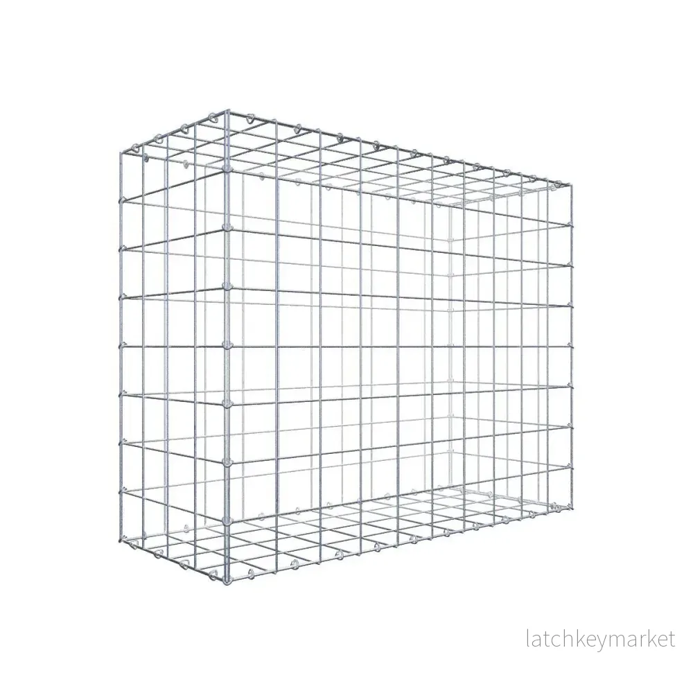 Gabion 100 cm x 80 cm x 40 cm (L x H x D), maskstorlek 10 cm x 10 cm, C-ring Gabion 100 cm x 80 cm x 40 cm (L x H x D), maskstorlek 10 cm x 10 cm, C-ring