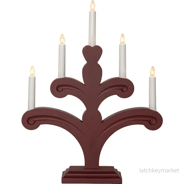 Adventsljusstake 48 cm Röd