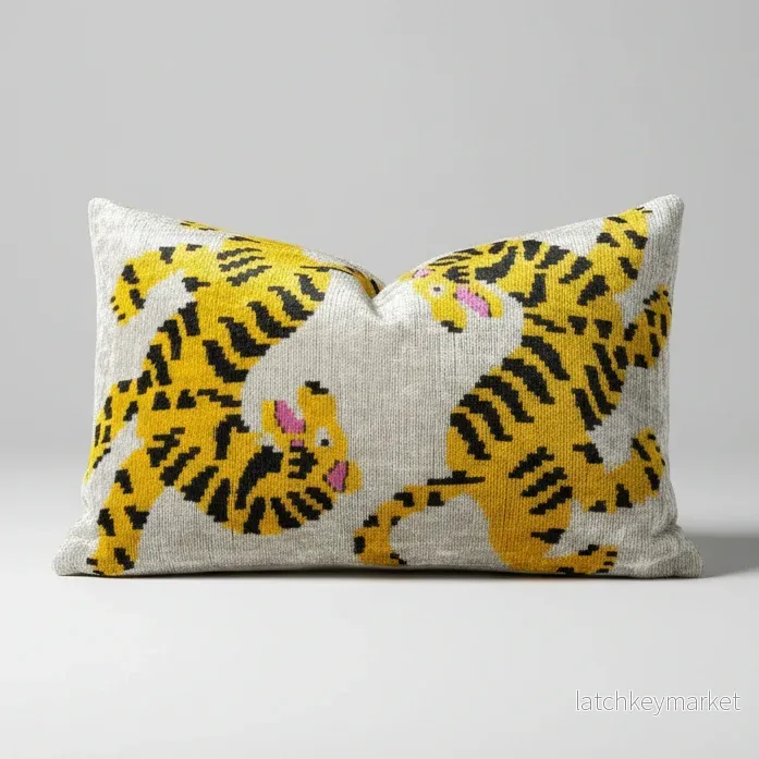 Kuddfodral silkessammet Les Ottomans Tiger Kuddfodral silkessammet Les Ottomans Tiger