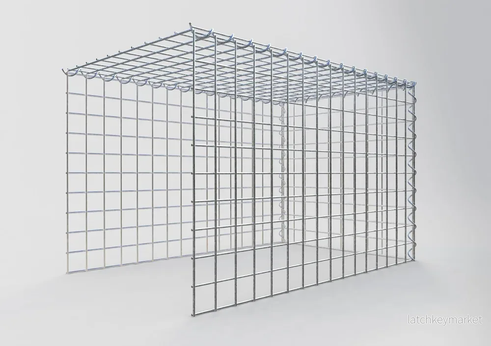 Extra gabion typ 4 80 cm x 50 cm x 50 cm (L x H x D), maskstorlek 5 cm x 5 cm, spiral - Bild 2