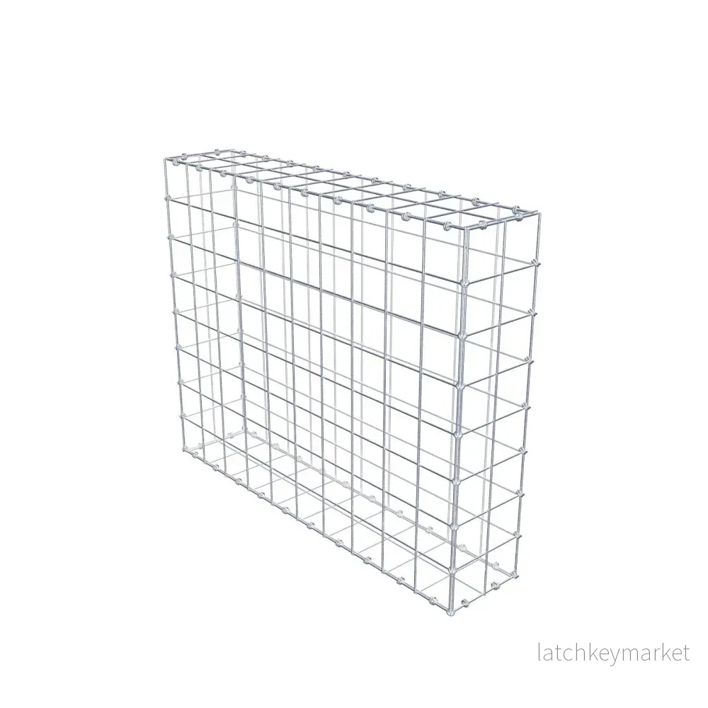 Gabion 100 cm x 80 cm x 20 cm (L x H x D), maskstorlek 10 x 10 cm, spiralring Gabion 100 cm x 80 cm x 20 cm (L x H x D), maskstorlek 10 x 10 cm, spiralring