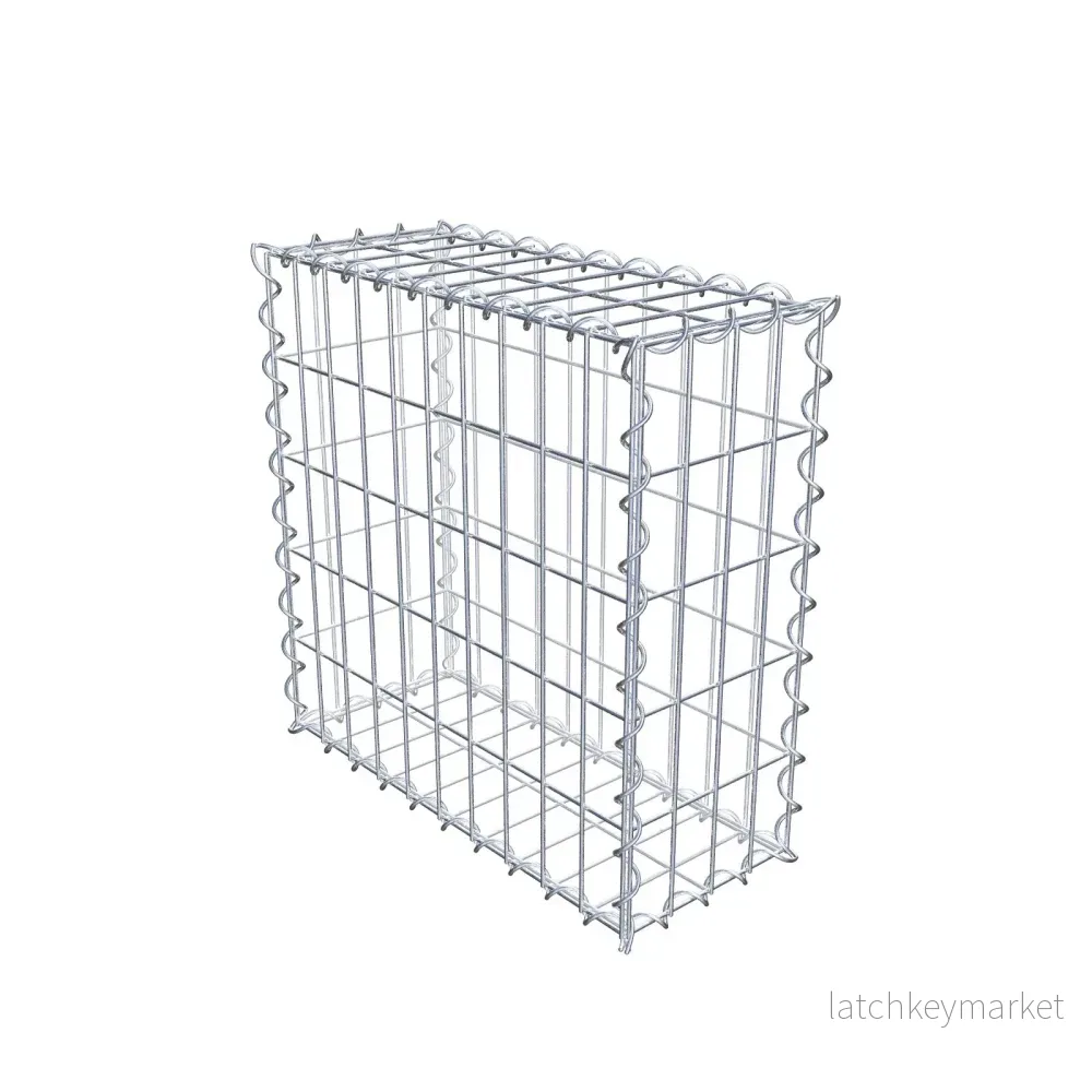 Gabion 50 cm x 50 cm x 20 cm (L x H x D), maskstorlek 5 cm x 10 cm, spiral