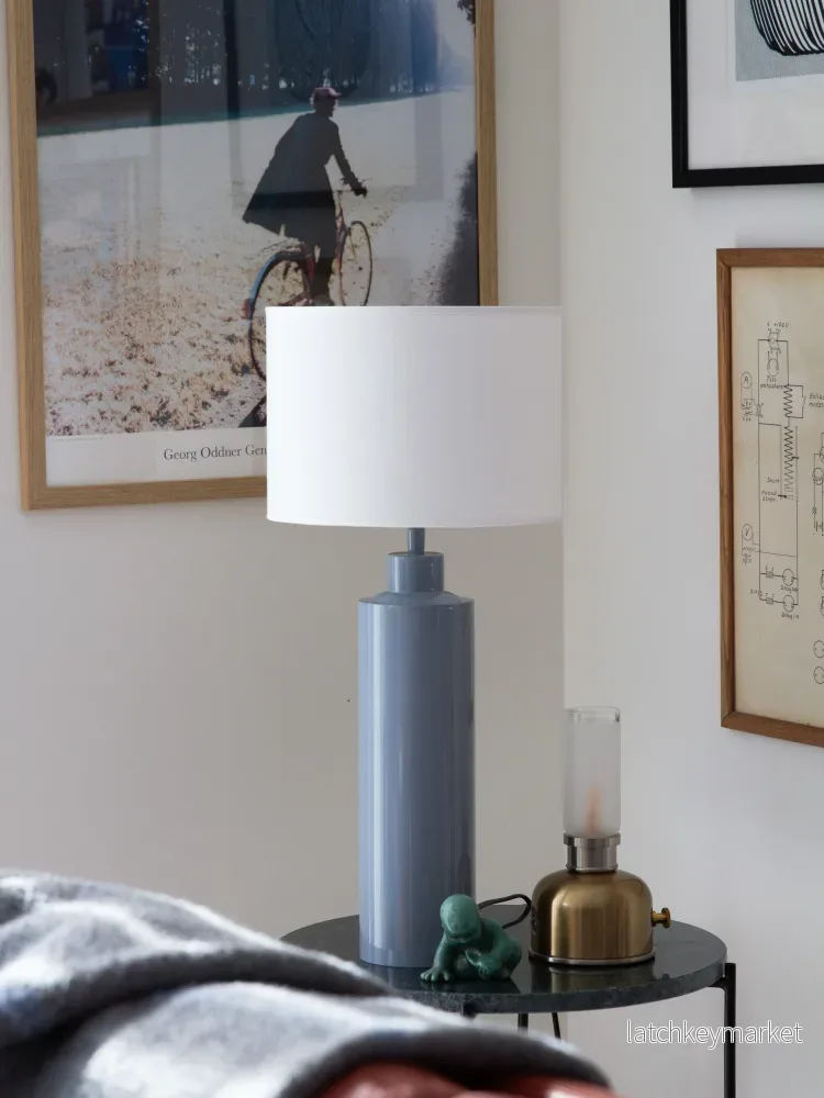 Bordslampa Solo 65 cm Blank Denim/Vit - Bild 2