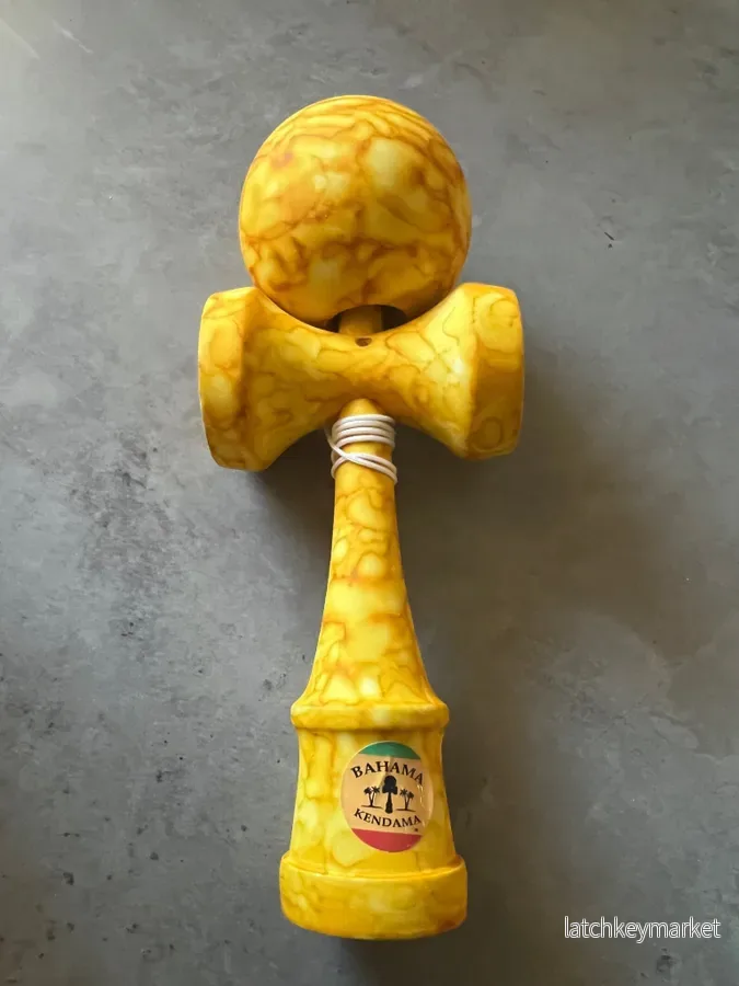 Bahama Kendama Gul ”sticky” färg - Marmorerad - Ny - Bild 2