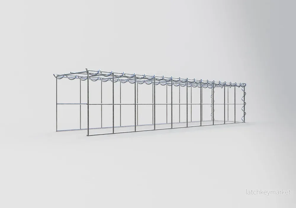 Påväxt gabion typ 4 100 cm x 20 cm x 20 cm (L x H x D), maskstorlek 10 cm x 10 cm, spiral - Bild 2