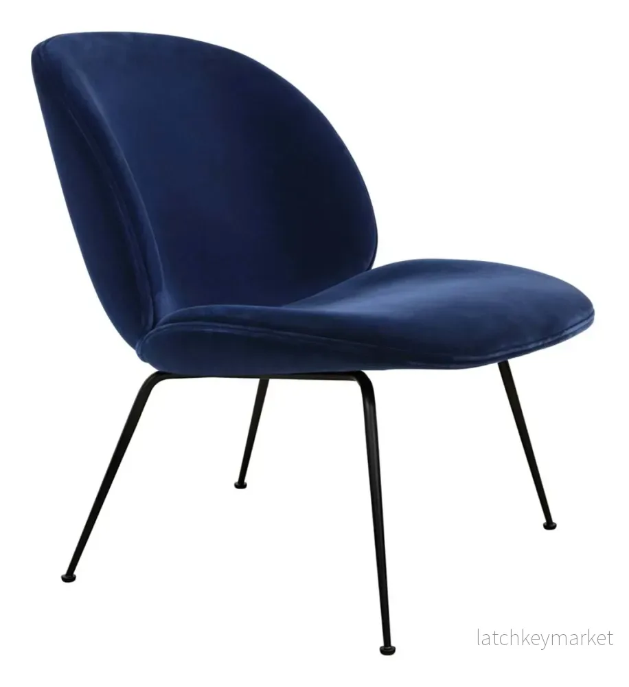 Beetle Lounge Chair Conic Base Black Matt