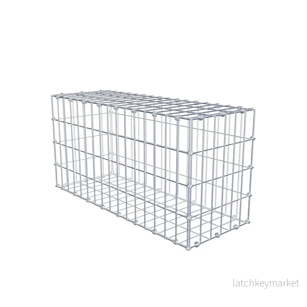 Gabion 80 cm x 40 cm x 30 cm (L x H x D), maskstorlek 5 x 10 cm, spiralring Gabion 80 cm x 40 cm x 30 cm (L x H x D), maskstorlek 5 x 10 cm, spiralring