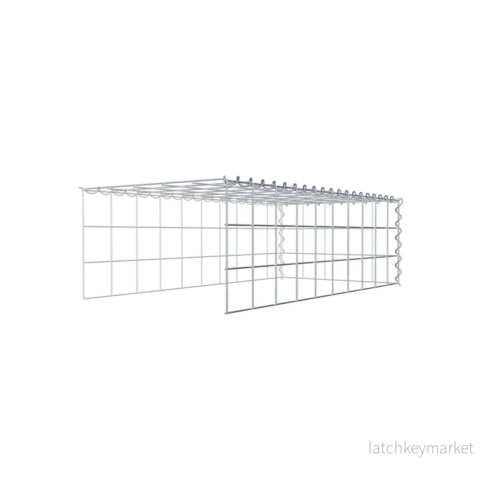 Extra gabion typ 4 100 cm x 30 cm x 50 cm (L x H x D), maskstorlek 10 cm x 10 cm, spiral - Bild 3