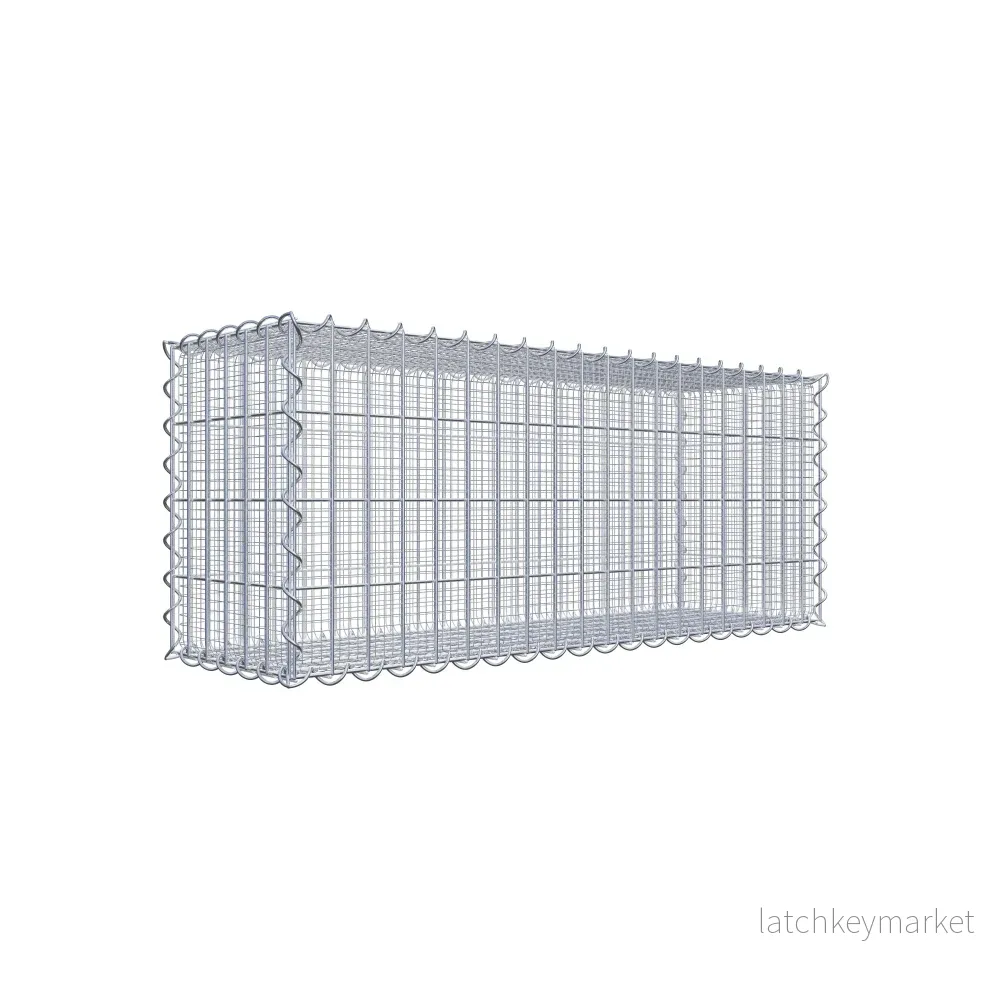 Sandgabion 100 cm x 40 cm x 30 cm (L x H x D), maskstorlek 5 cm x 10 cm, spiral