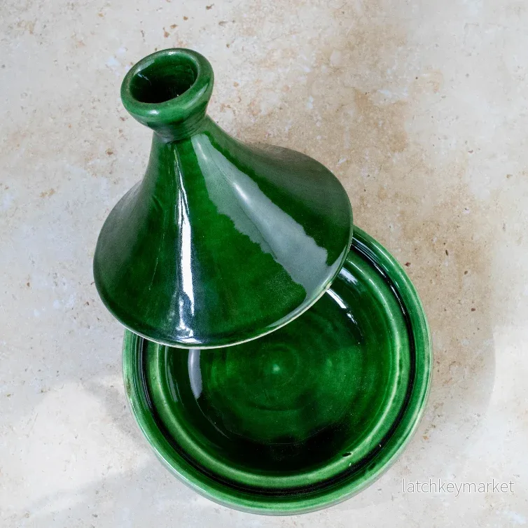 Tazekka Green Moroccan Ceramic Mini Serving Tagine - Bild 2