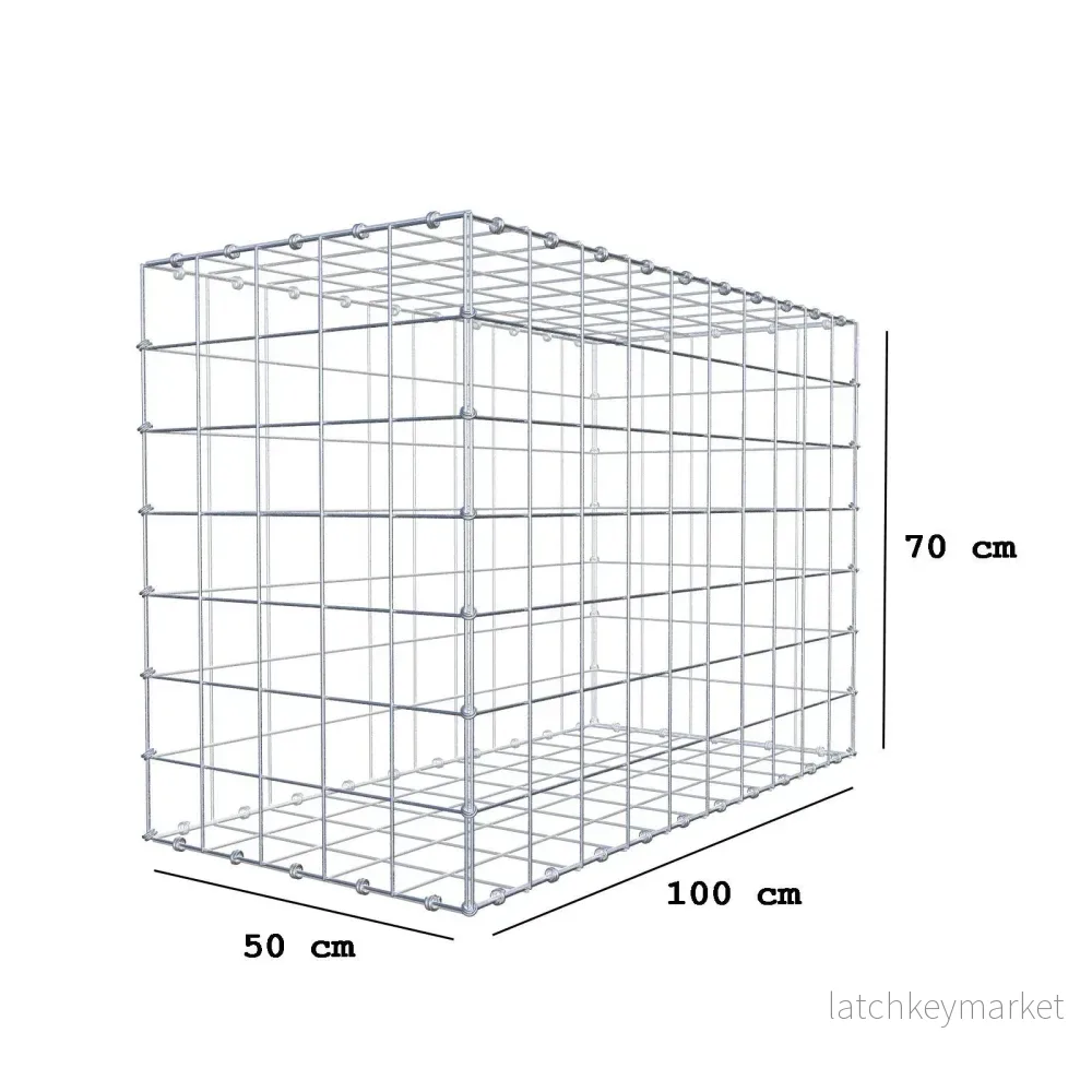 Gabion 100 cm x 70 cm x 50 cm (L x H x D), maskstorlek 10 x 10 cm, spiralring - Bild 2