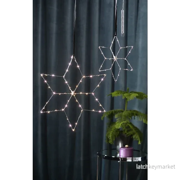 Adventsstjärna 45x40 cm LED Lolly Silver REA - Bild 2