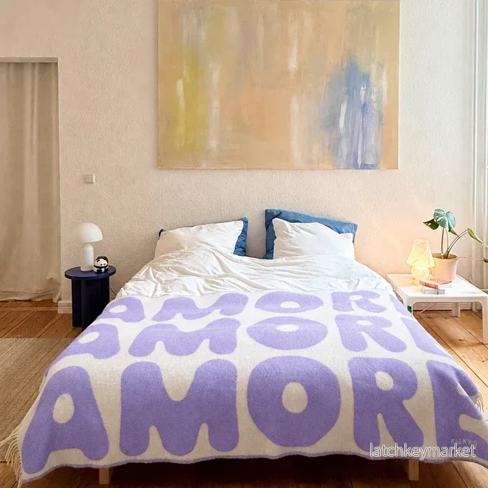 Klekks No. 11 AMORE Purple Wool Blanket - Bild 3