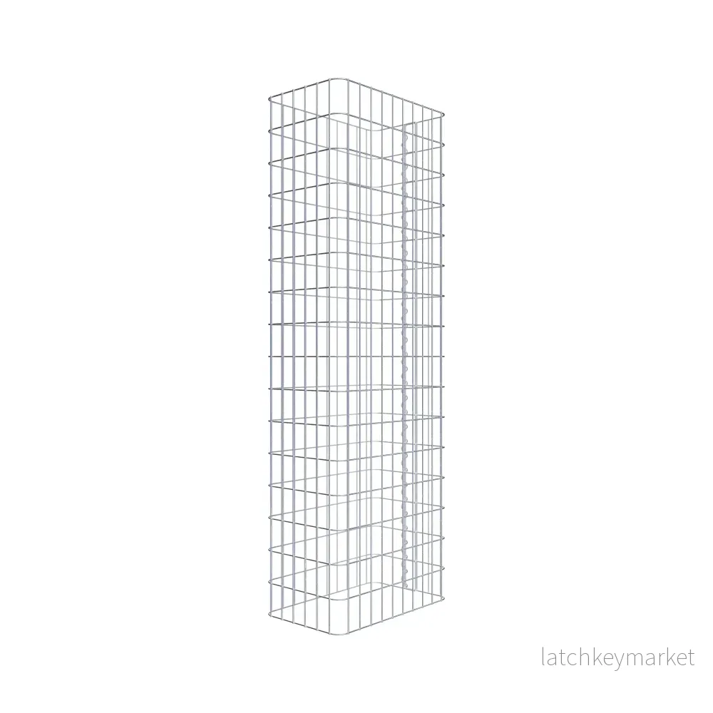 Gabionstängsel längd 52 cm, höjd 160 cm, djup 32 cm, maskstorlek 5 x 10 cm