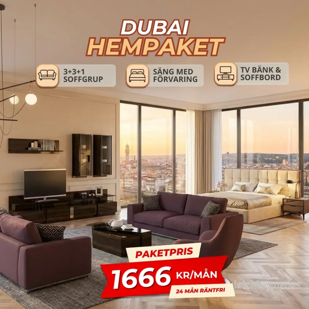 1️⃣5️⃣ DUBAI HemPaket (Soffgrupp 3+3+1 / 3+2+1 – TV-bänk med överdel – Soffbord – Säng med förvaring) 1️⃣5️⃣ DUBAI HemPaket (Soffgrupp 3+3+1 / 3+2+1 – TV-bänk med överdel – Soffbord – Säng med förvaring)