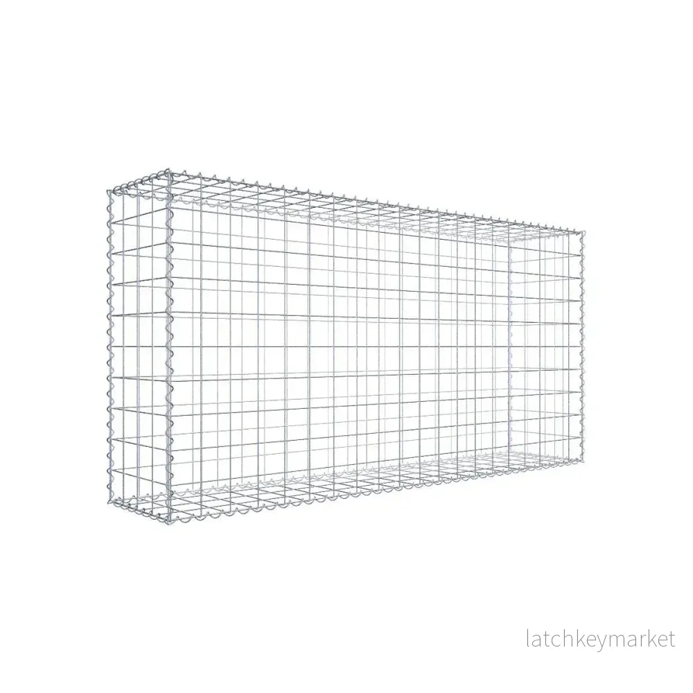 Gabion 200 cm x 100 cm x 40 cm (L x H x D), maskstorlek 10 cm x 10 cm, spiral Gabion 200 cm x 100 cm x 40 cm (L x H x D), maskstorlek 10 cm x 10 cm, spiral