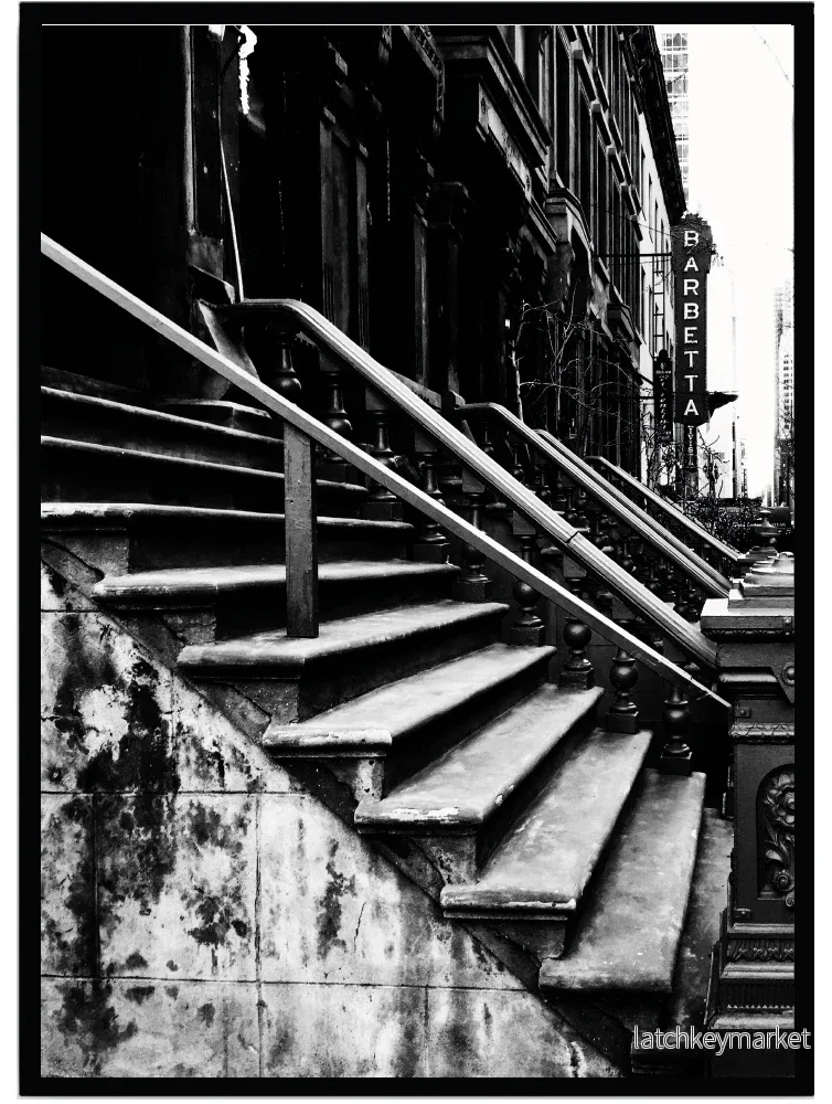 Poster City stairs Poster City stairs