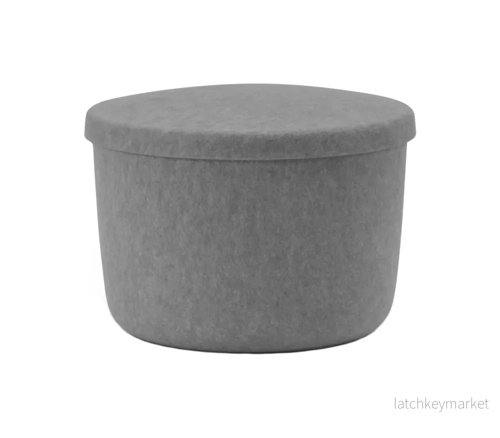 Hide Storage Pouf Small