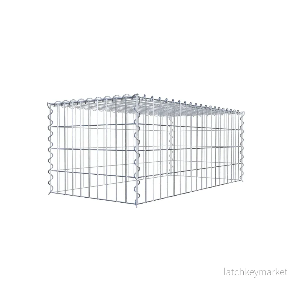 Extra gabion typ 3 100 cm x 40 cm x 50 cm (L x H x D), maskstorlek 5 cm x 10 cm, spiral - Bild 3