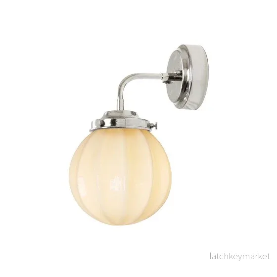 Badrumslampa Vägg Marit Nickel/Opal Beige Liten - Bild 2