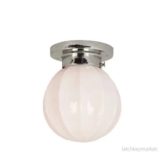 Badrumslampa Tak Marit Nickel/Opal Beige Liten Badrumslampa Tak Marit Nickel/Opal Beige Liten