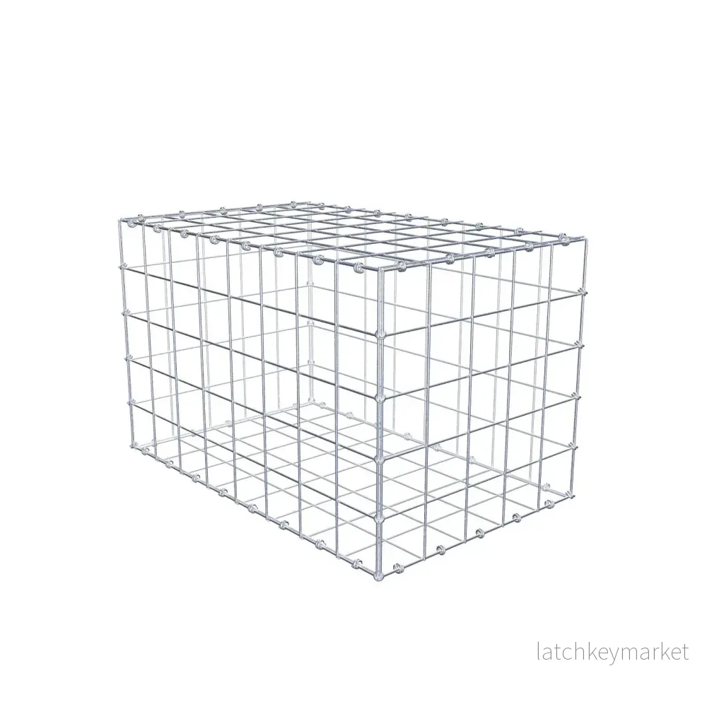 Gabion 80 cm x 50 cm x 50 cm (L x H x D), maskstorlek 10 x 10 cm, spiralring Gabion 80 cm x 50 cm x 50 cm (L x H x D), maskstorlek 10 x 10 cm, spiralring