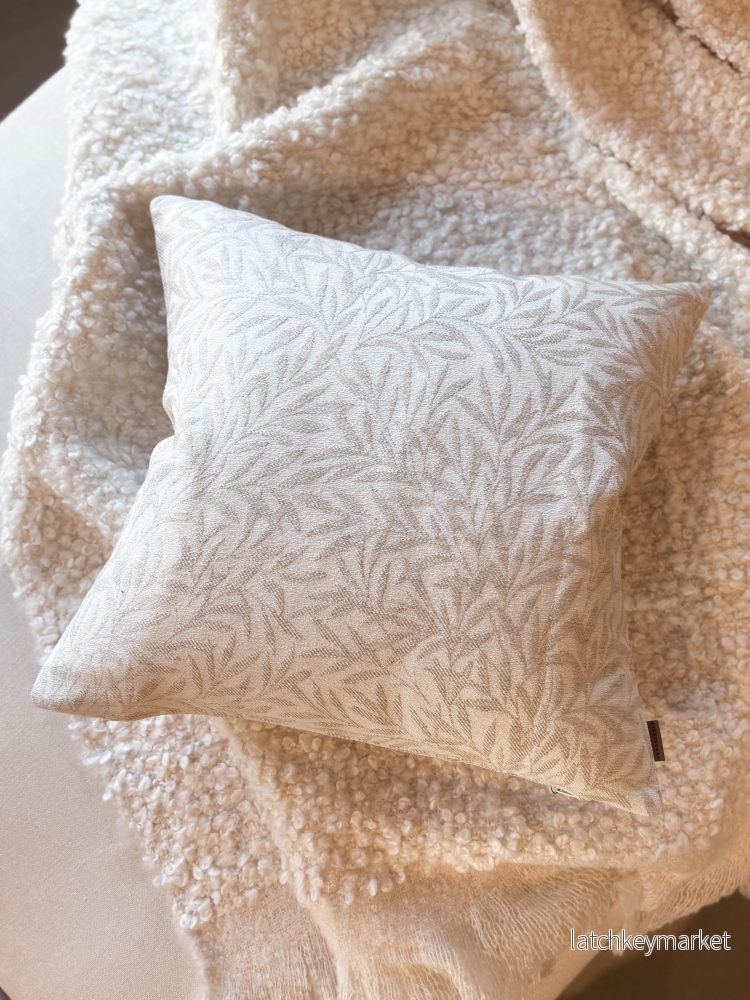 Masra Jacquard Kuddfodral, Ljusbeige/Offwhite, 50x50 cm