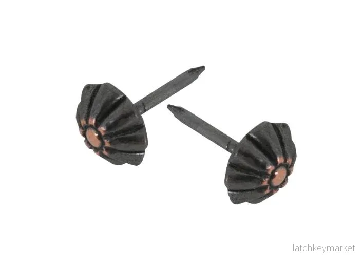 Möbelspik dekorspik koppar blomma Ø 9,5 mm Möbelspik dekorspik koppar blomma Ø 9,5 mm