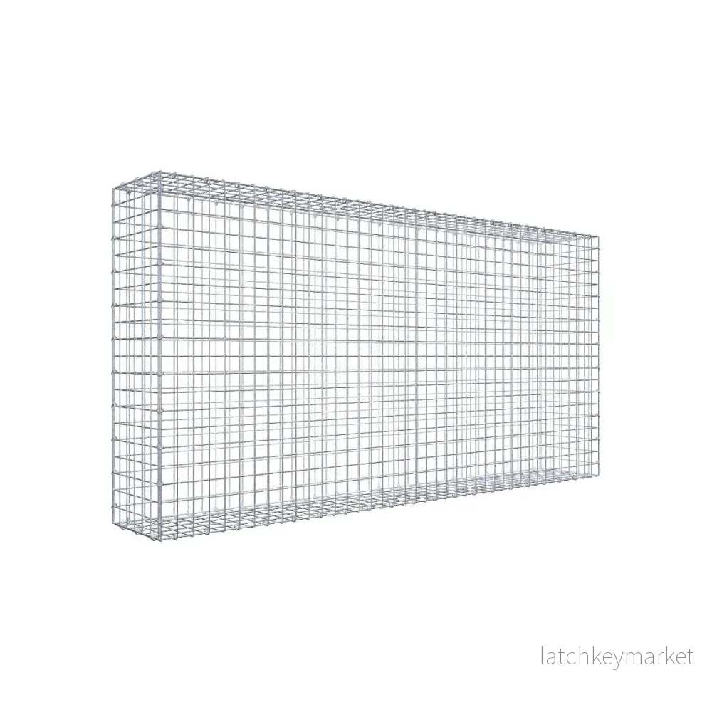 Gabion 200 cm x 100 cm x 30 cm (L x H x D), maskstorlek 5 cm x 5 cm, C-ring