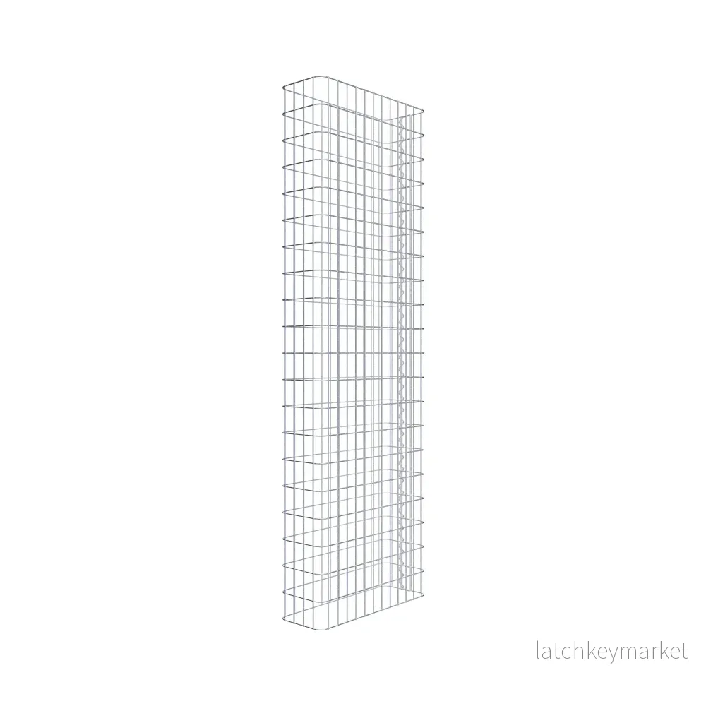 Gabionstängsel längd 62 cm, höjd 200 cm, djup 22 cm, maskstorlek 5 x 10 cm