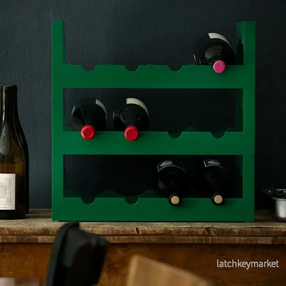 Massproductions Silo Stackable Wine Rack Green - Bild 2