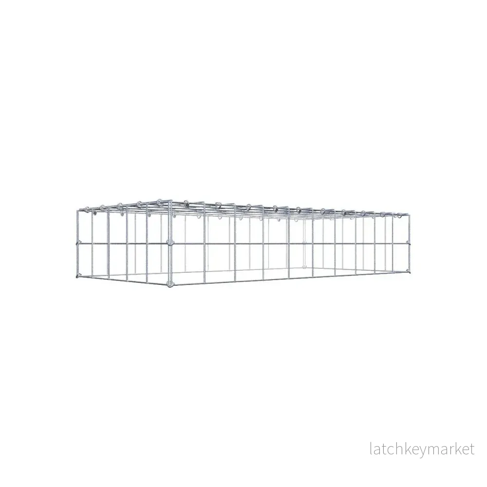 Typ 3 påbyggnadsgabion 100 cm x 20 cm x 50 cm (L x H x D), maskstorlek 10 cm x 10 cm, C-ring Typ 3 påbyggnadsgabion 100 cm x 20 cm x 50 cm (L x H x D), maskstorlek 10 cm x 10 cm, C-ring