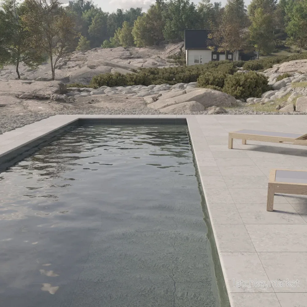 Poolsten Granitkeramik Jura Grå - Bild 3