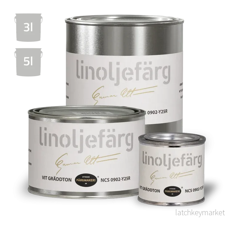 Vit gräddton Linoljefärg Ottossons Vit gräddton Linoljefärg Ottossons