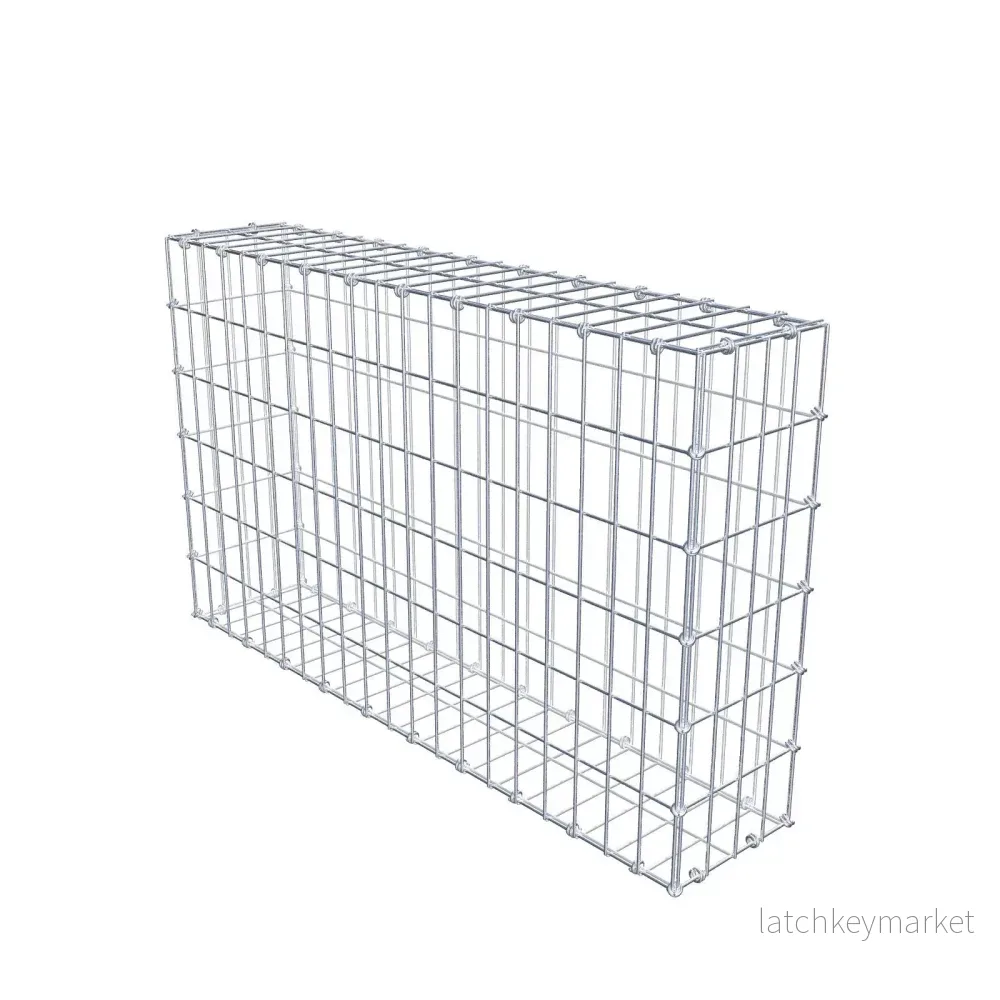 Gabion 100 cm x 60 cm x 20 cm (L x H x D), maskstorlek 5 x 10 cm, spiralring Gabion 100 cm x 60 cm x 20 cm (L x H x D), maskstorlek 5 x 10 cm, spiralring