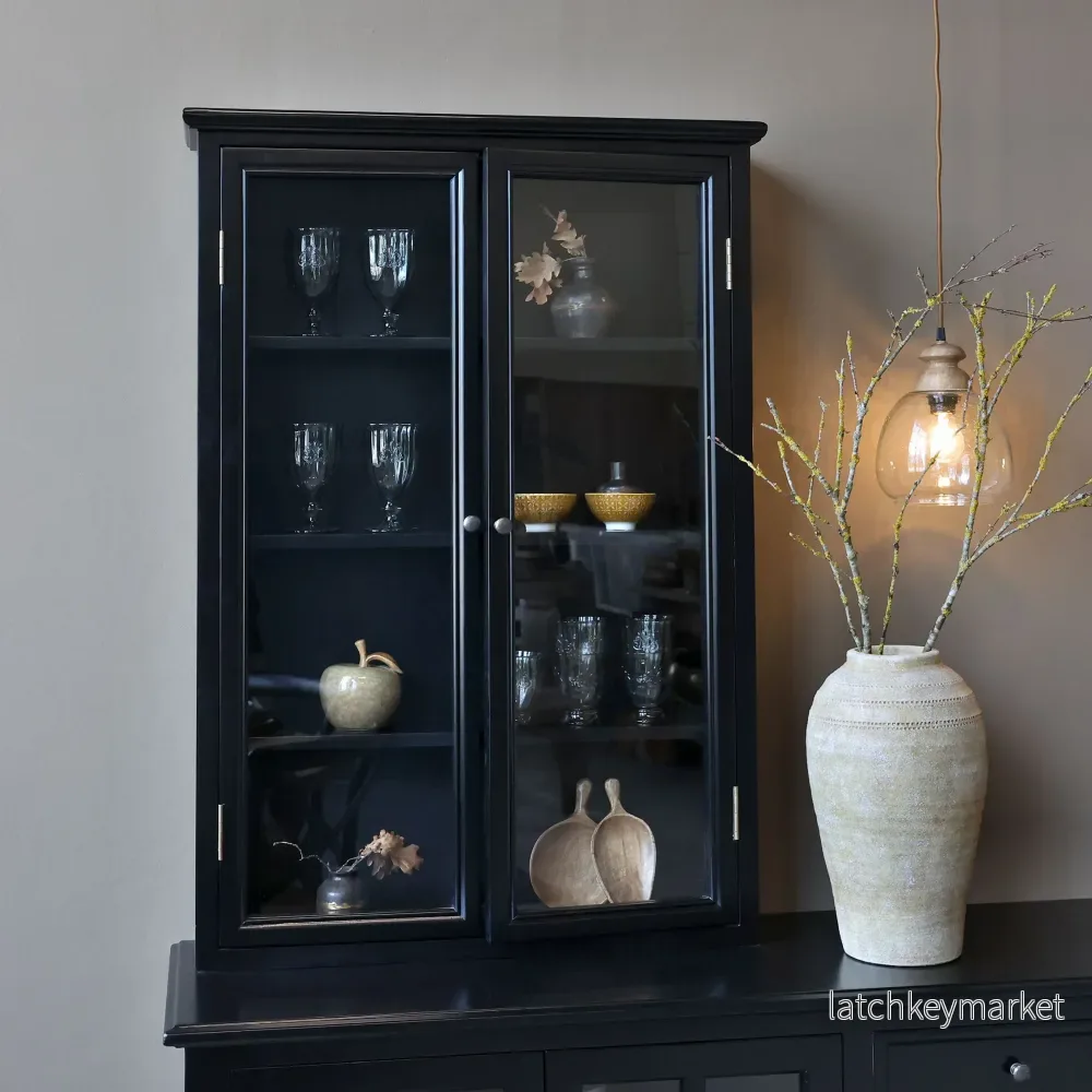 Chic Antique Väggskåp m. 4 hyllor H120/L82/B21 cm Svart - Bild 2