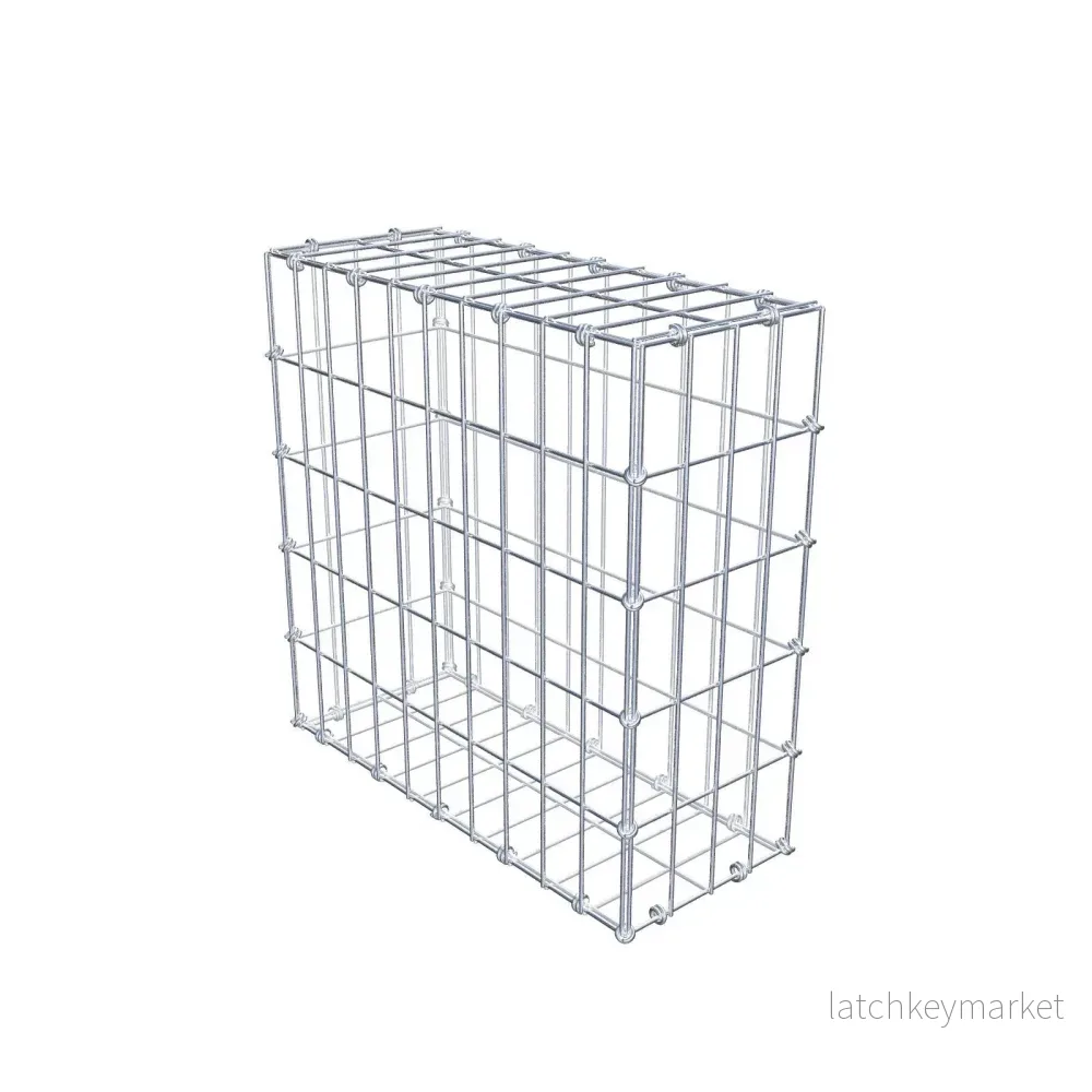 Gabion 50 cm x 50 cm x 20 cm (L x H x D), maskstorlek 5 x 10 cm, spiralring Gabion 50 cm x 50 cm x 20 cm (L x H x D), maskstorlek 5 x 10 cm, spiralring