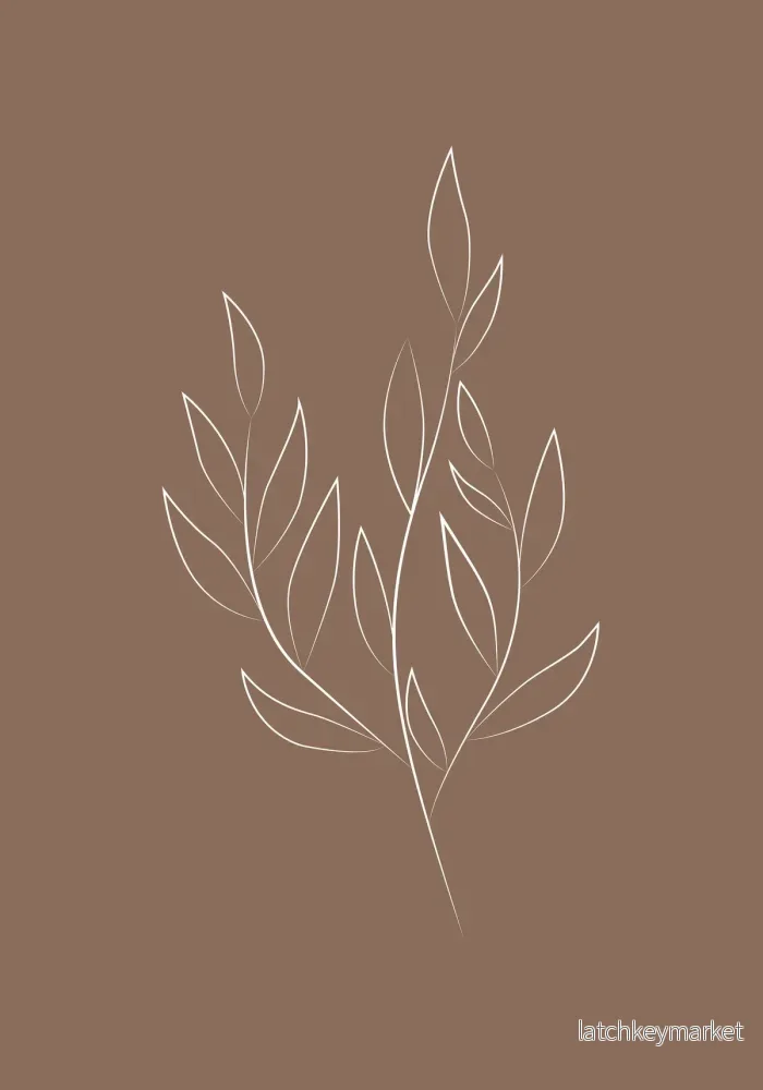 Poster Drawed Leaf - Bild 2